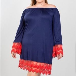 Crochet hemed boho dress